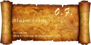 Olajos Frida névjegykártya